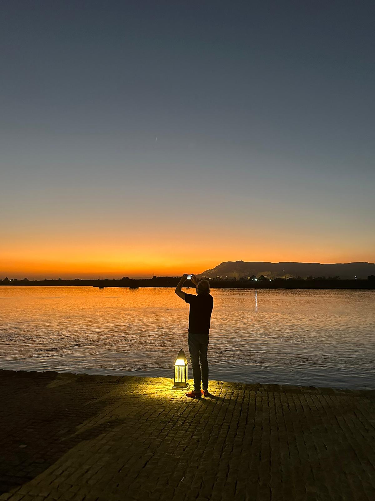 Sunset silhouette by Nile