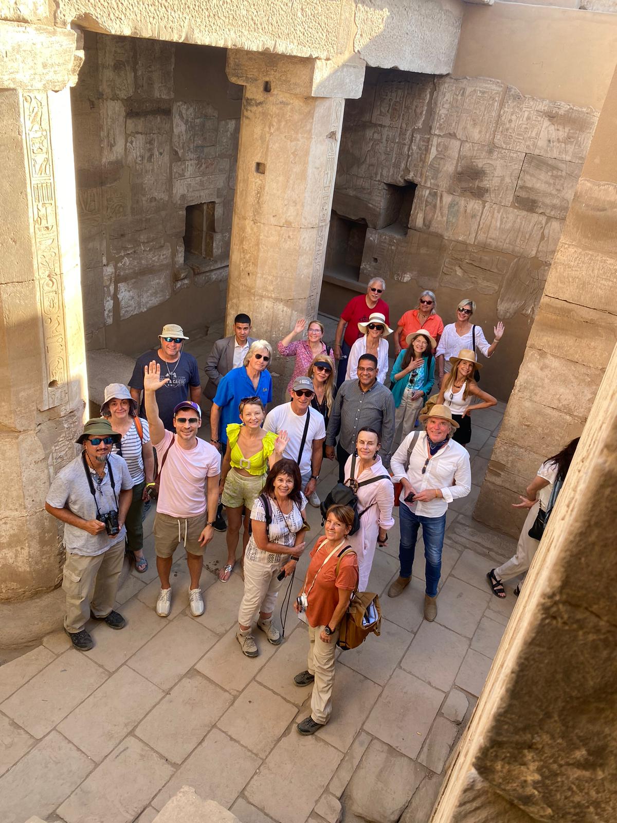 Group photo in temple