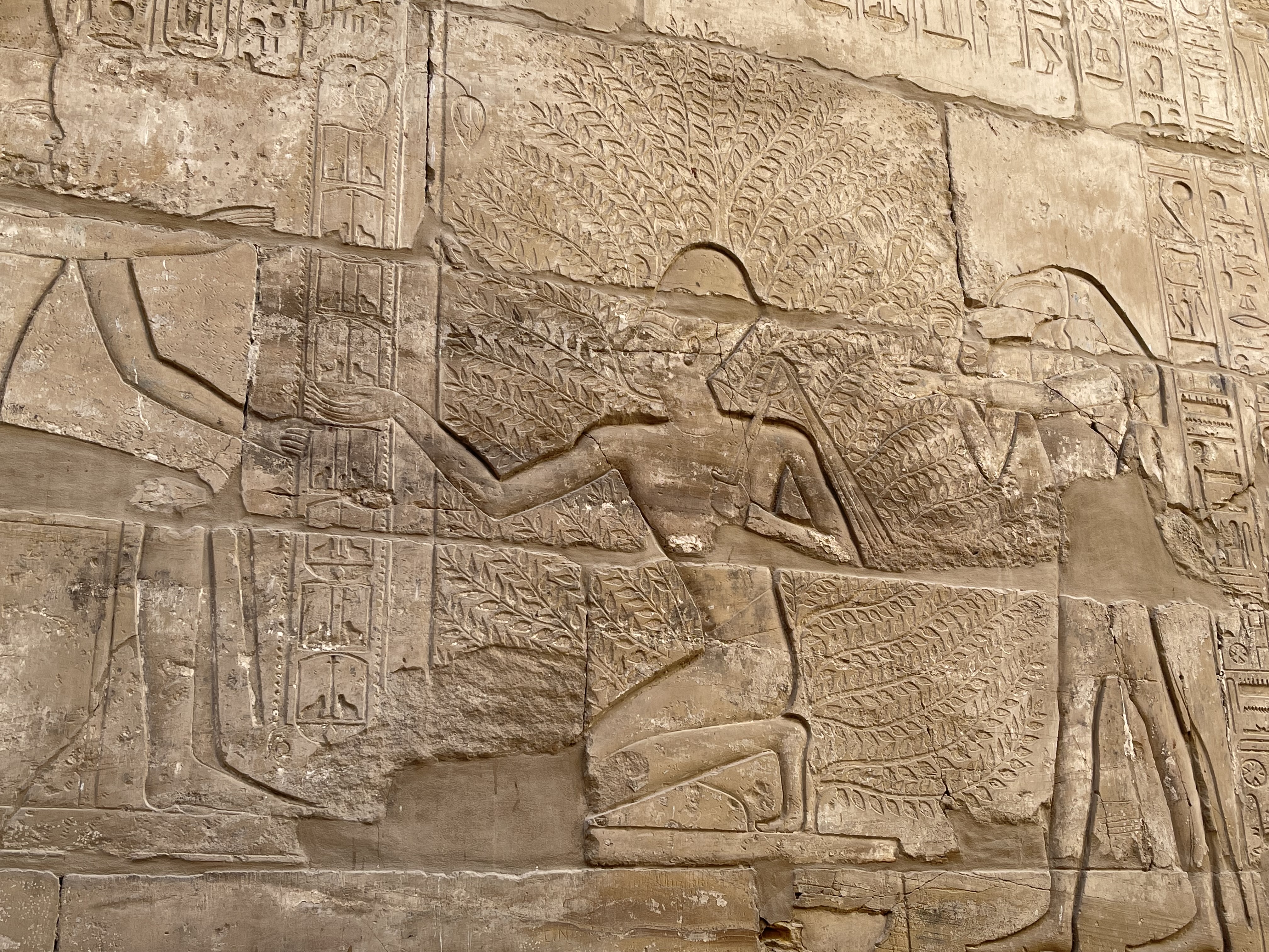 Flying figure relief