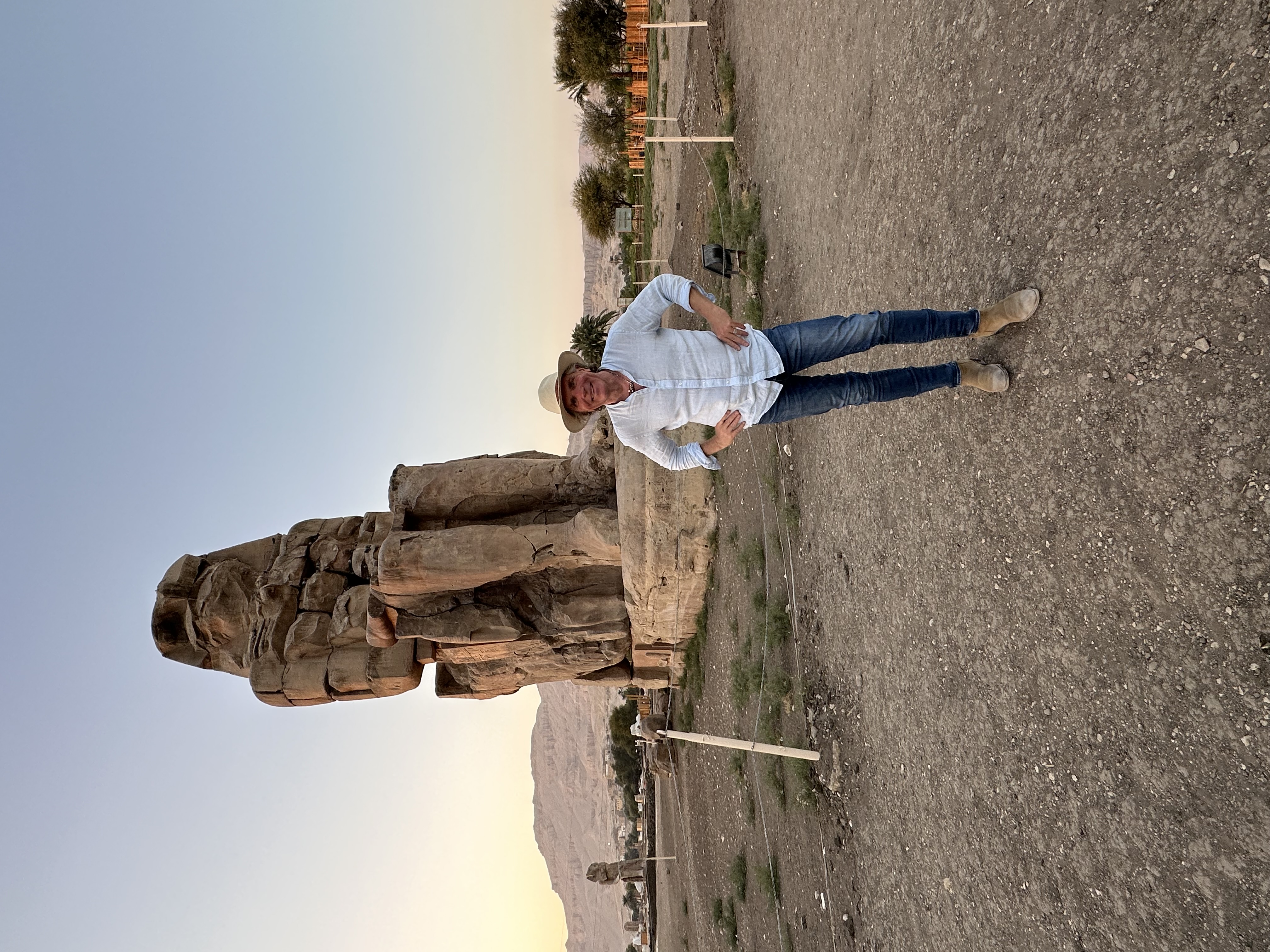 Colossi of Memnon at sunset