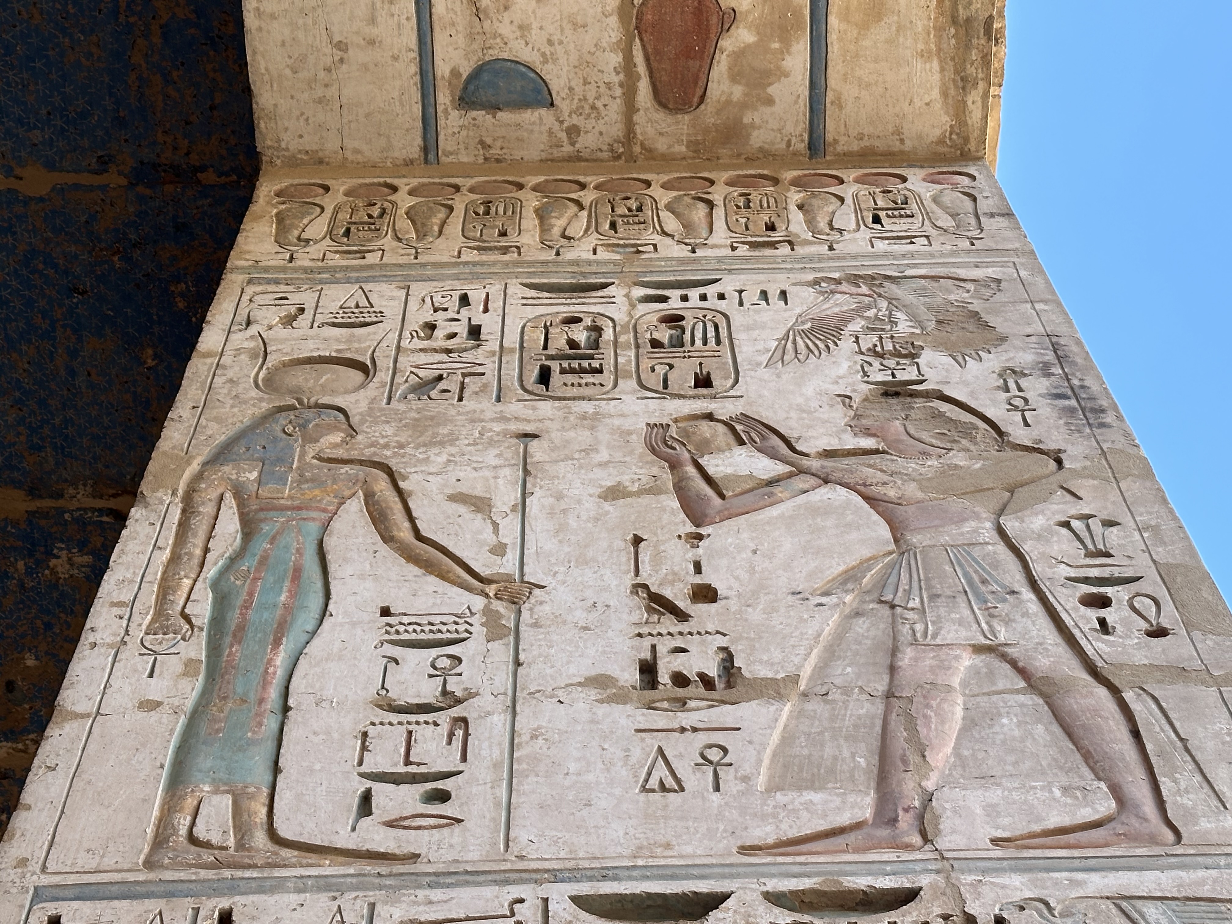 Painted ceiling relief