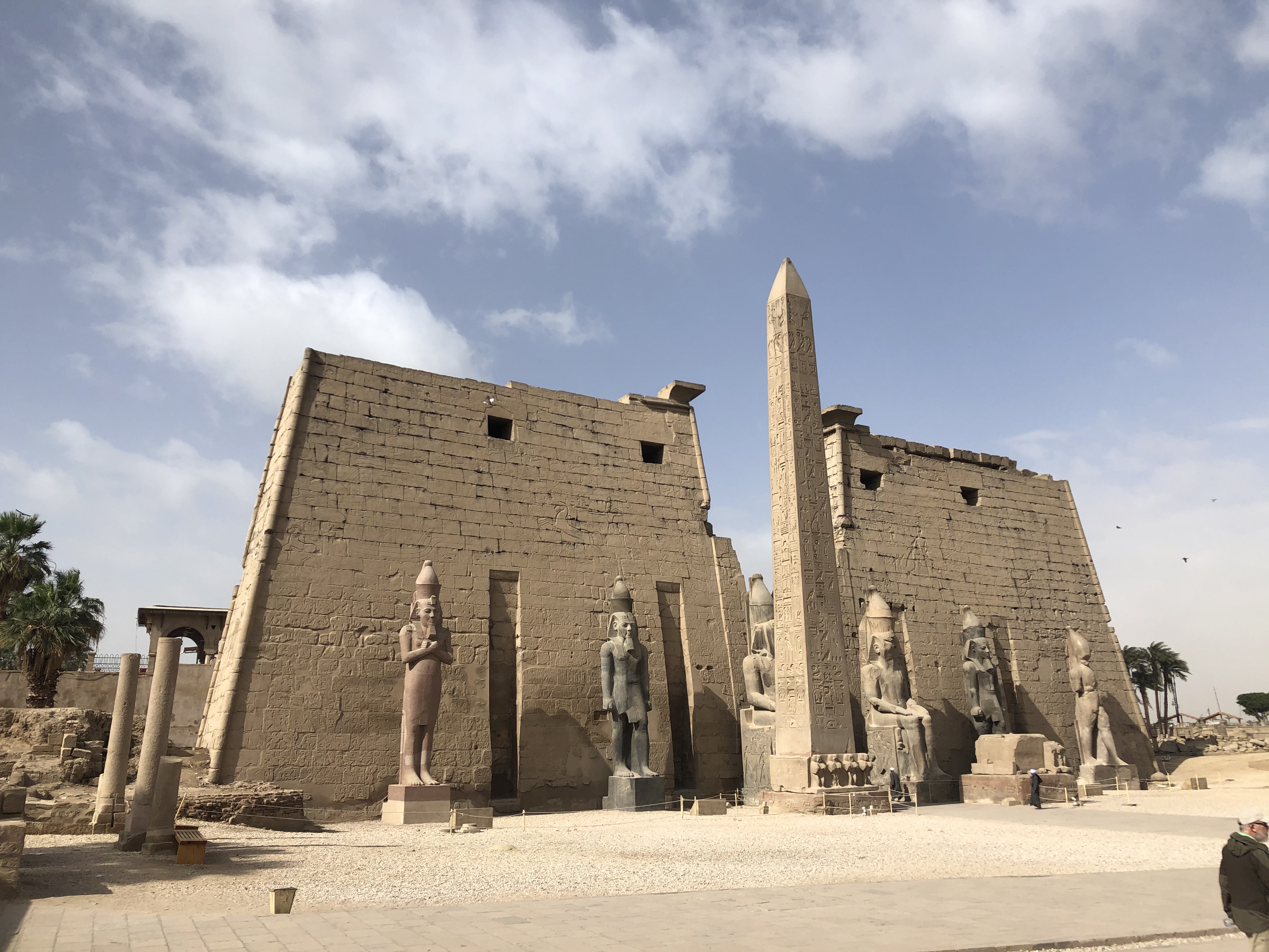 Luxor Temple pylons with obelisk