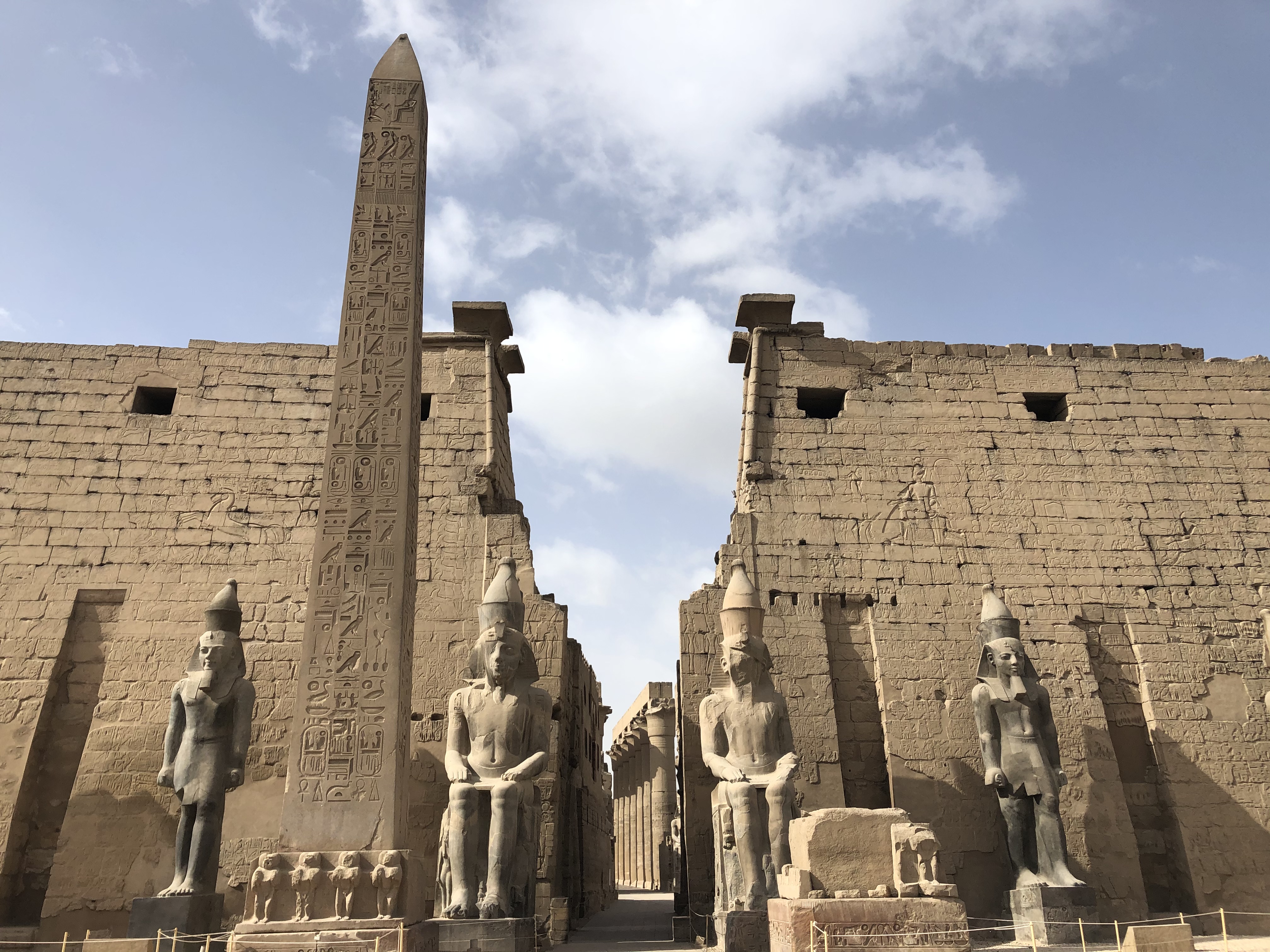 Luxor Temple pylons closeup