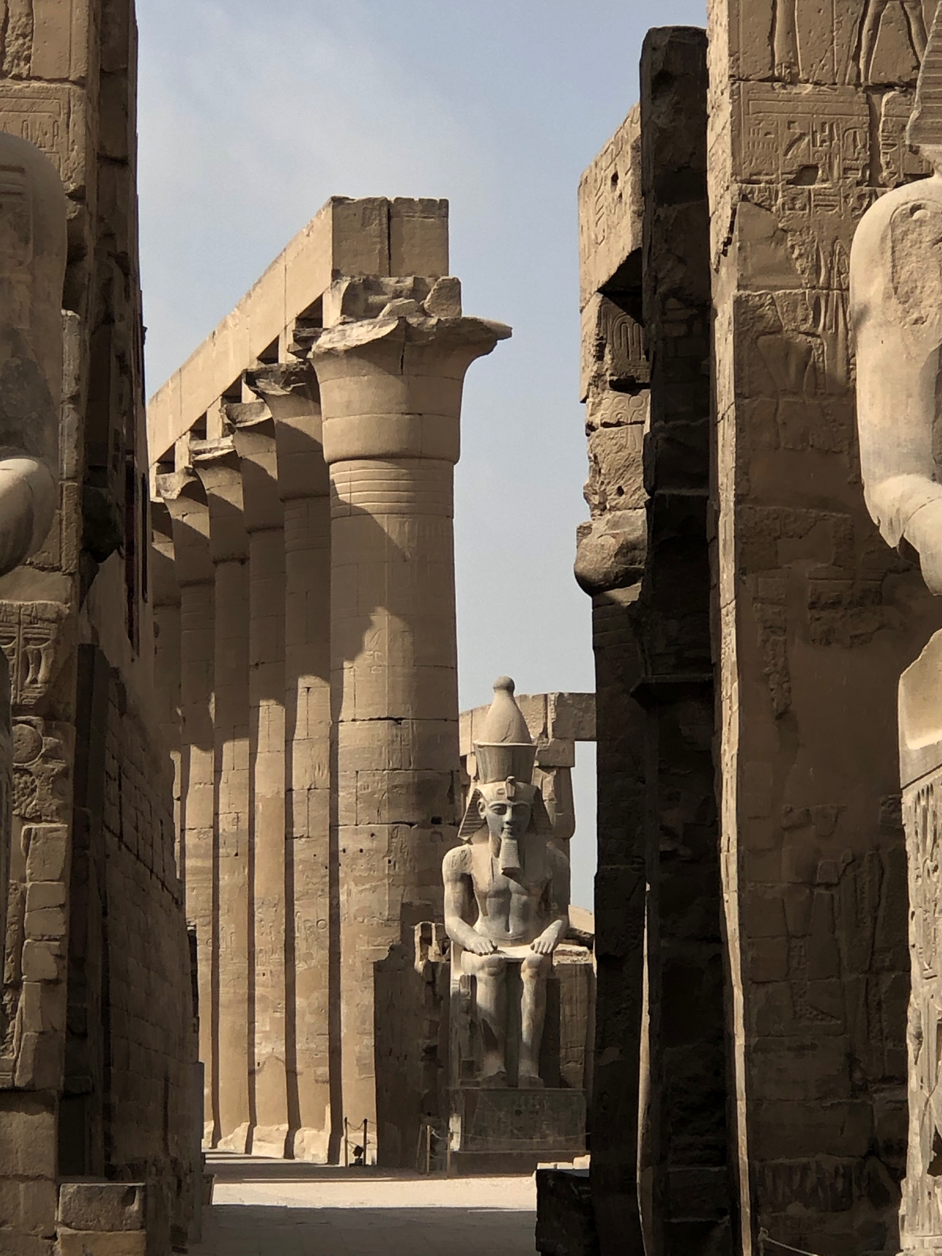 Luxor Temple columns and statue