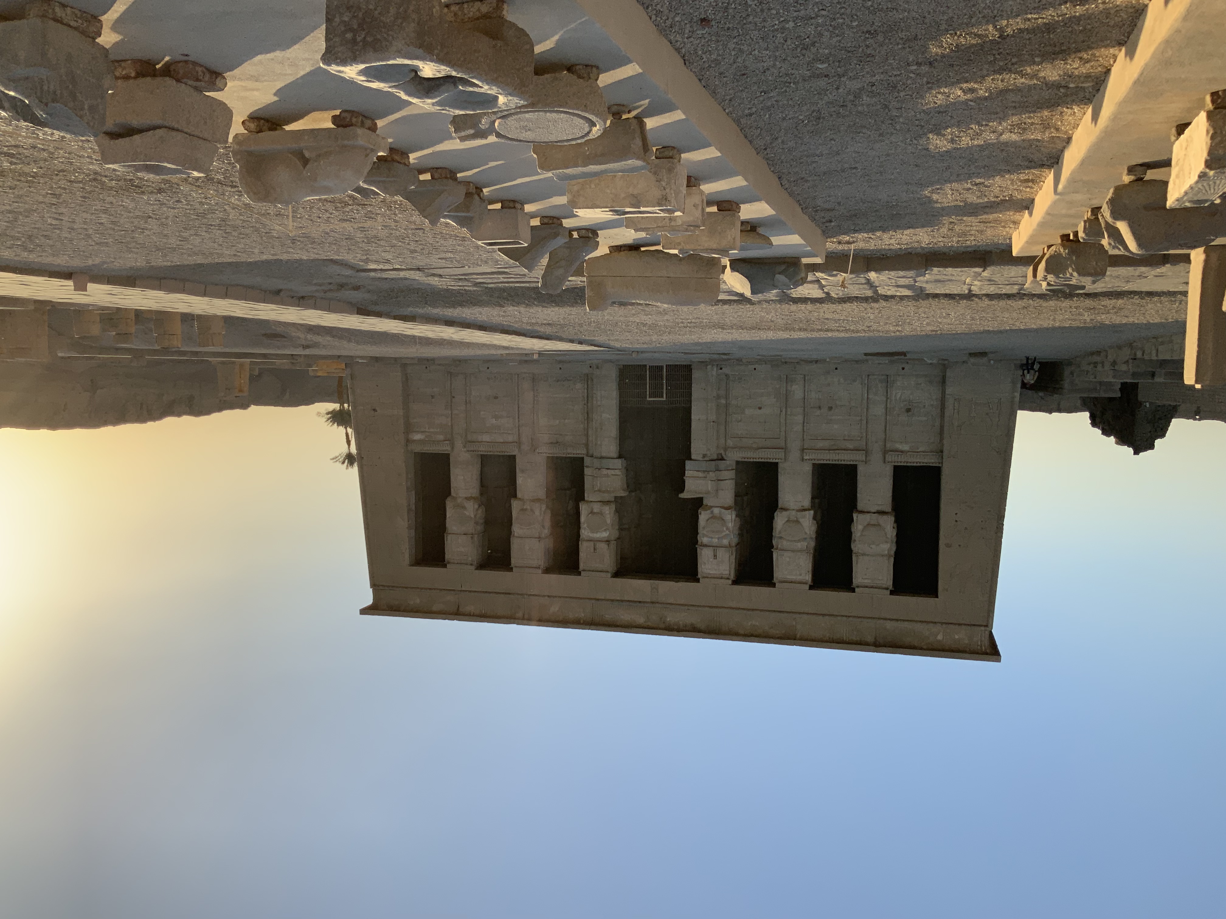 Dendera temple at sunset