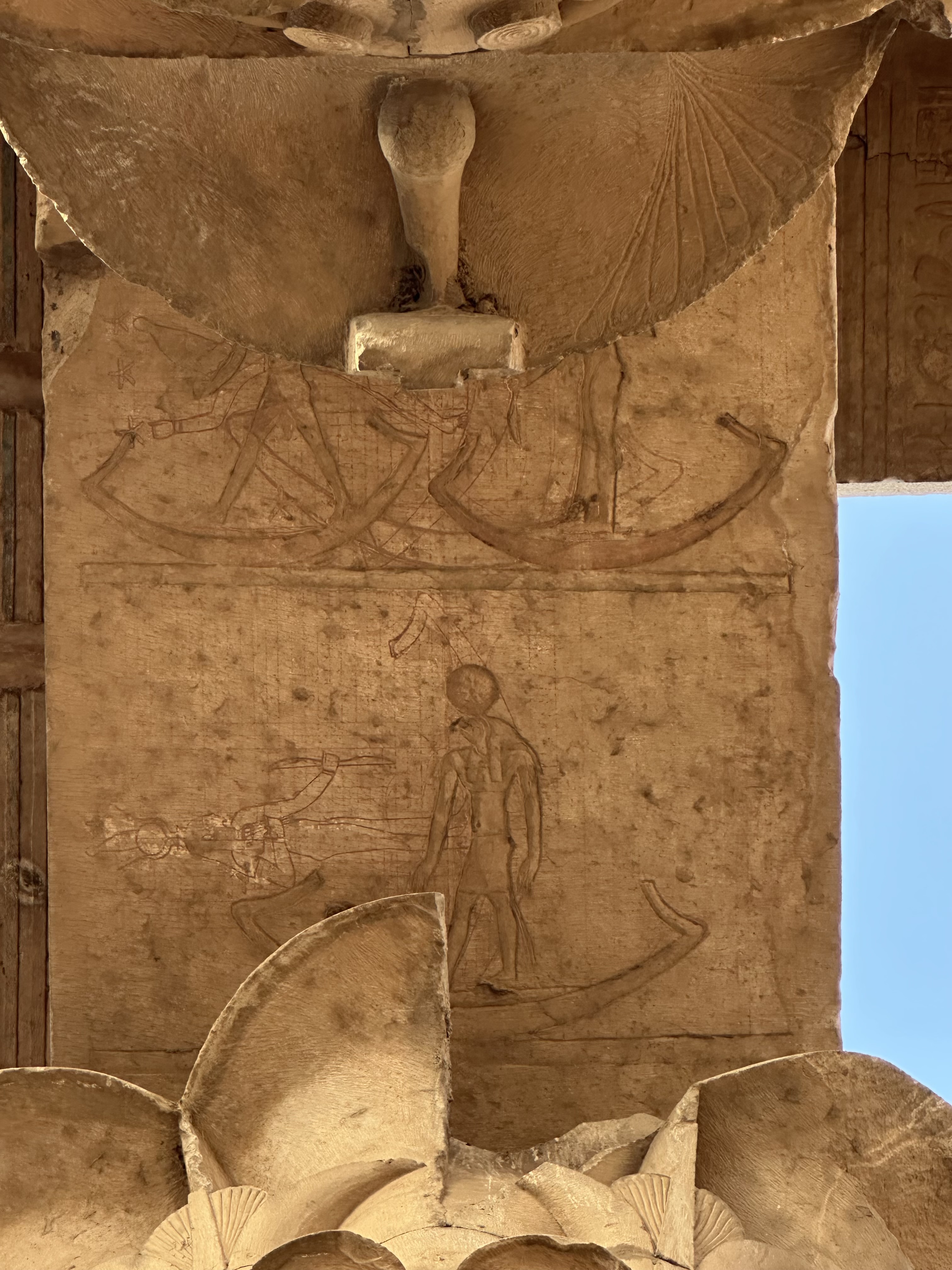 Kom Ombo columns with shadows