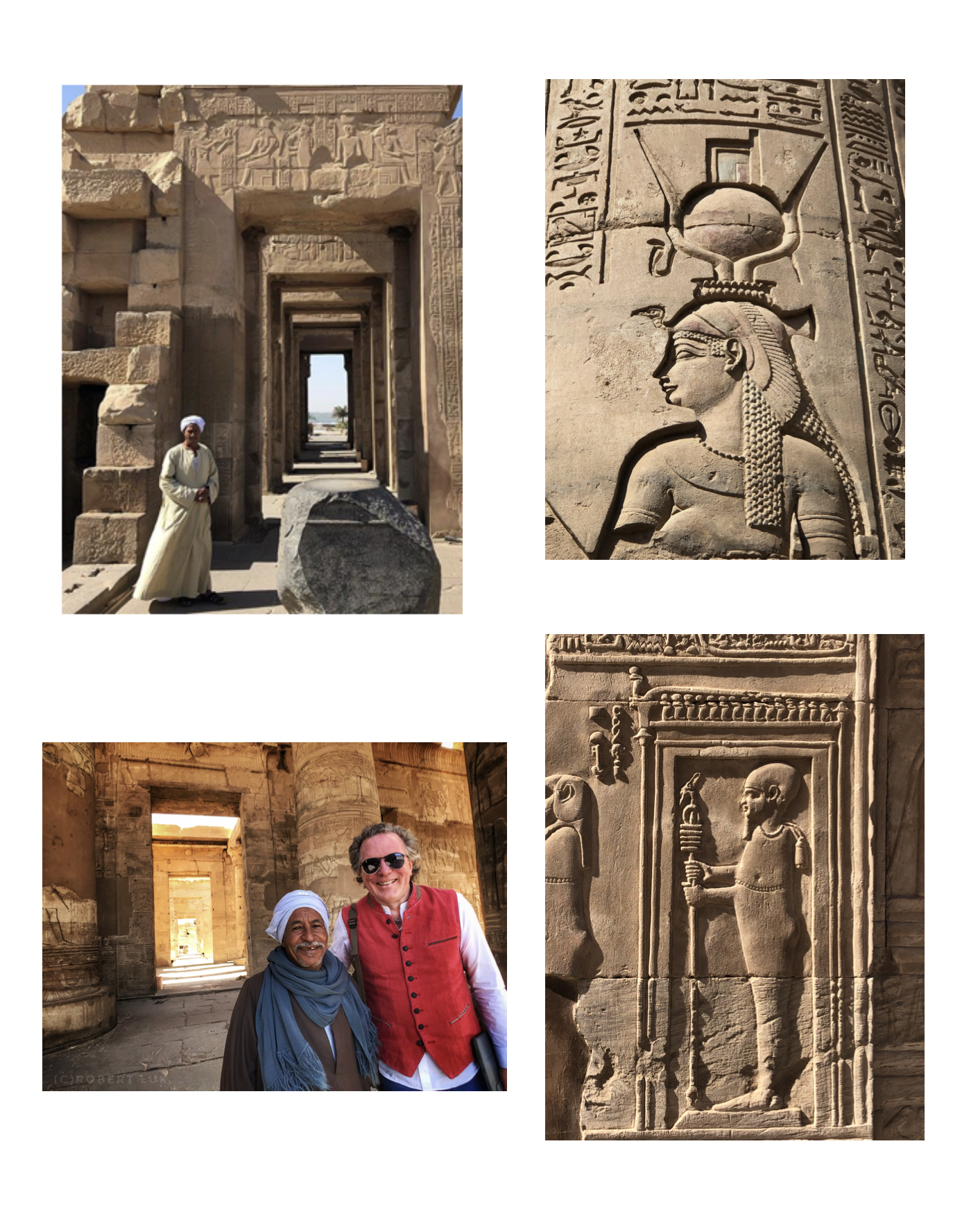 Kom Ombo doorway perspective through multiple chambers