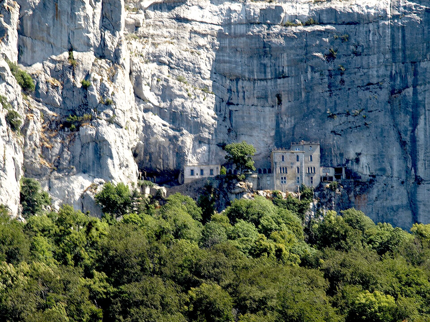 The Grotte de Sainte-Baume set in the cliff face